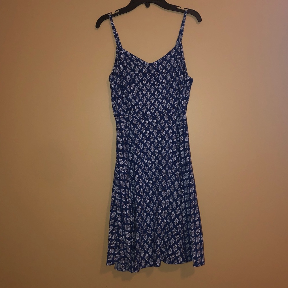 blue and white tank top sundress
